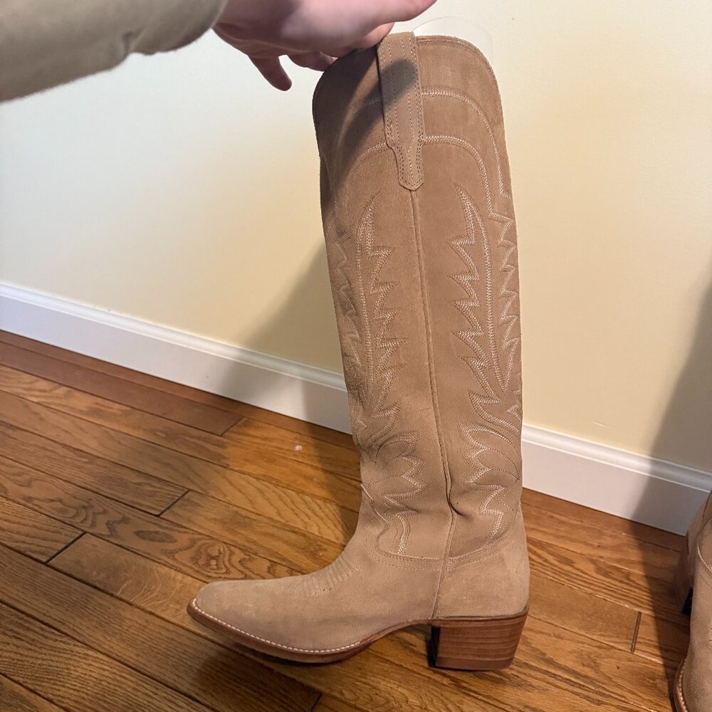 Tecovas The Abby Driftwood Suede LIKE NEW 10.5 - Picture 3 of 15